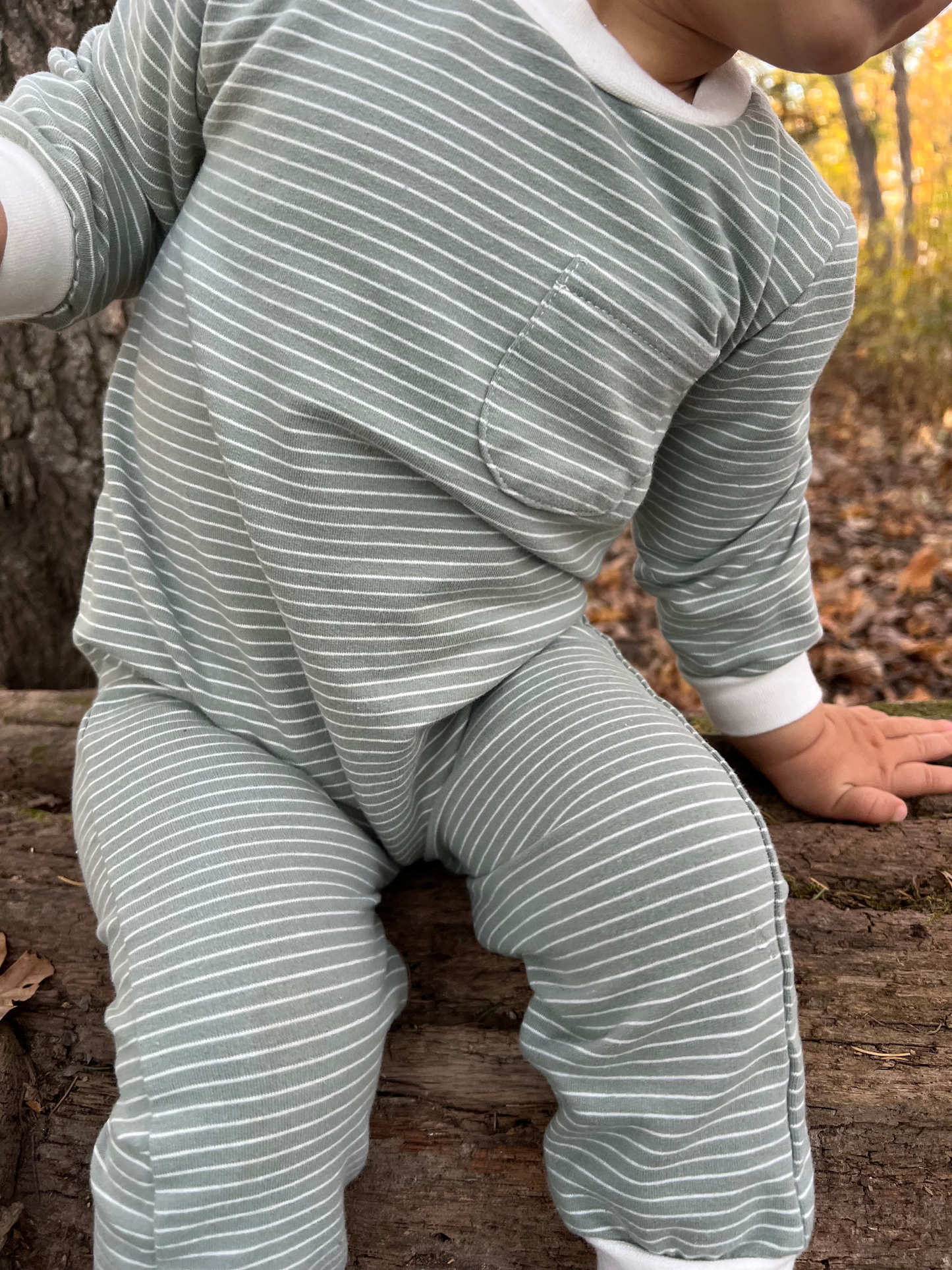 Striped Snap Romper